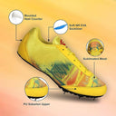 Nivia Zion-1 Track & Field Running Spikes -Yellow