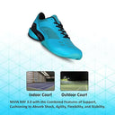 Nivia Ray 3.0 Tennis Shoes -Turquoise/Black